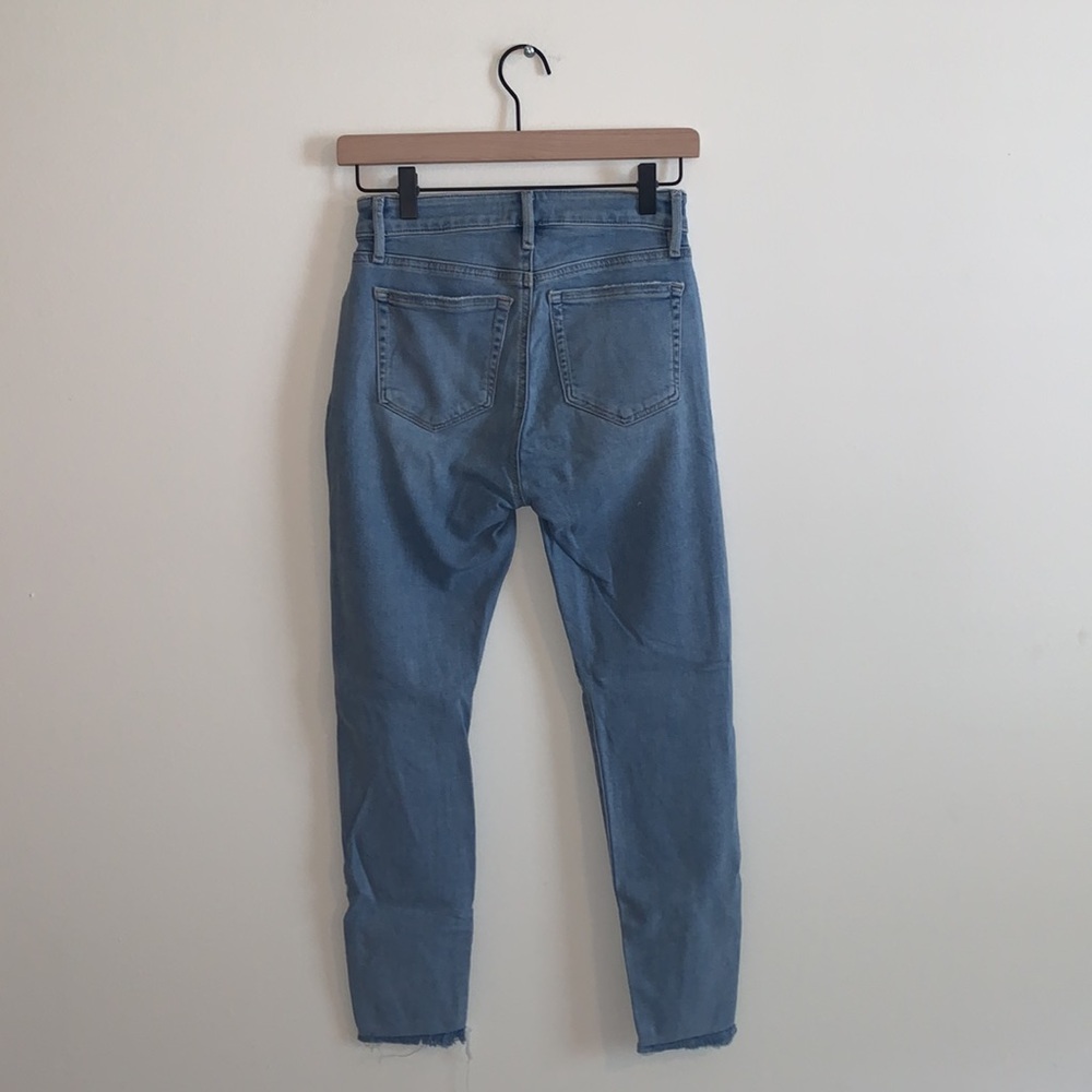 LOFT Women's Blue Skinny Distressed Jeans - Picture 2 of 3